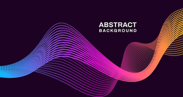 Abstract wave gradient background blended futuristic technology look