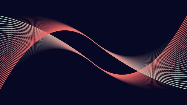 Abstract Wave pattern vector e linee ondulate design con colore Gradeint