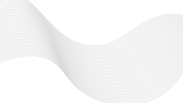 Abstract wavy line wavy pattern e elegante line art su sfondo bianco
