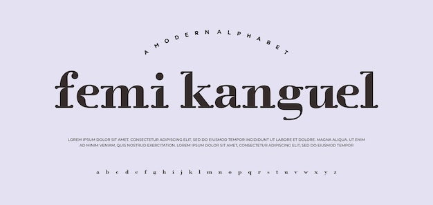 abstract wedding fashion creative alphabet luxury elegant serif font creative vector font