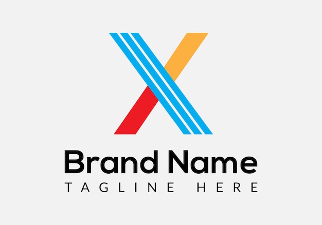 Abstract X lettera moderna iniziale segni di lettere logo design