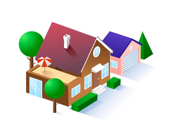 Accogliente cottage suburbano con giardino e estensione ideale per una vita familiare tranquilla lontano dalla città