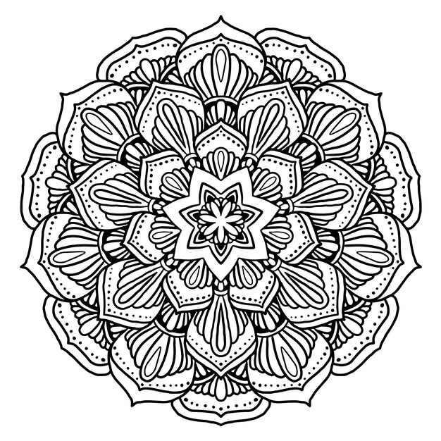 Accumulazione del modello della mandala di vettore