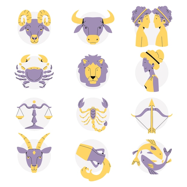 Accumulazione del segno zodiacale piatto