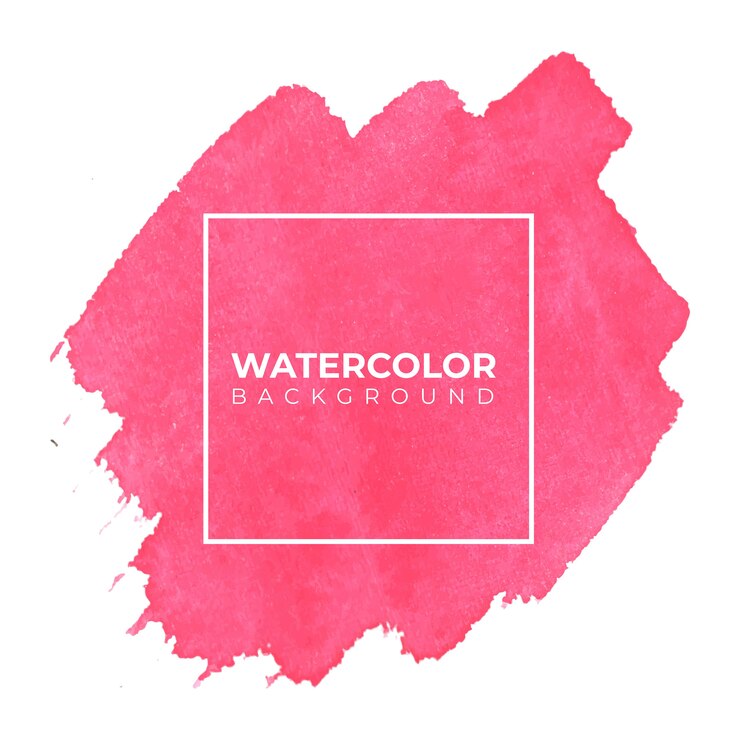Acquerello astratto rosa sfondo, pittura a mano. Spruzzi di colore sul libro bianco