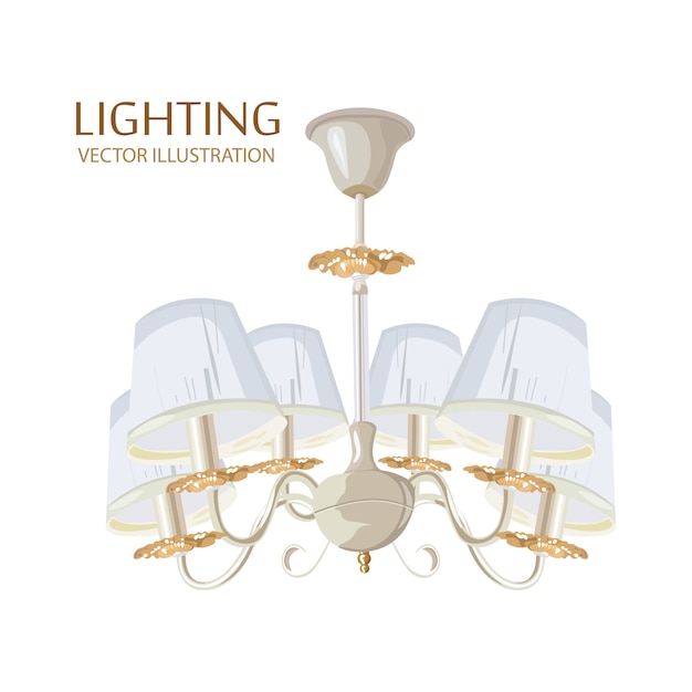 Acquerello classico ricco di lampadari