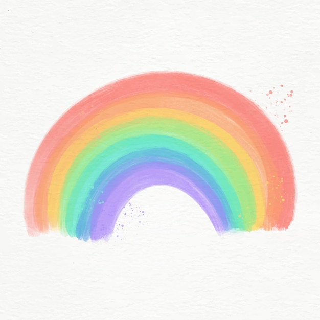 Acquerello colorato arcobaleno illustrato