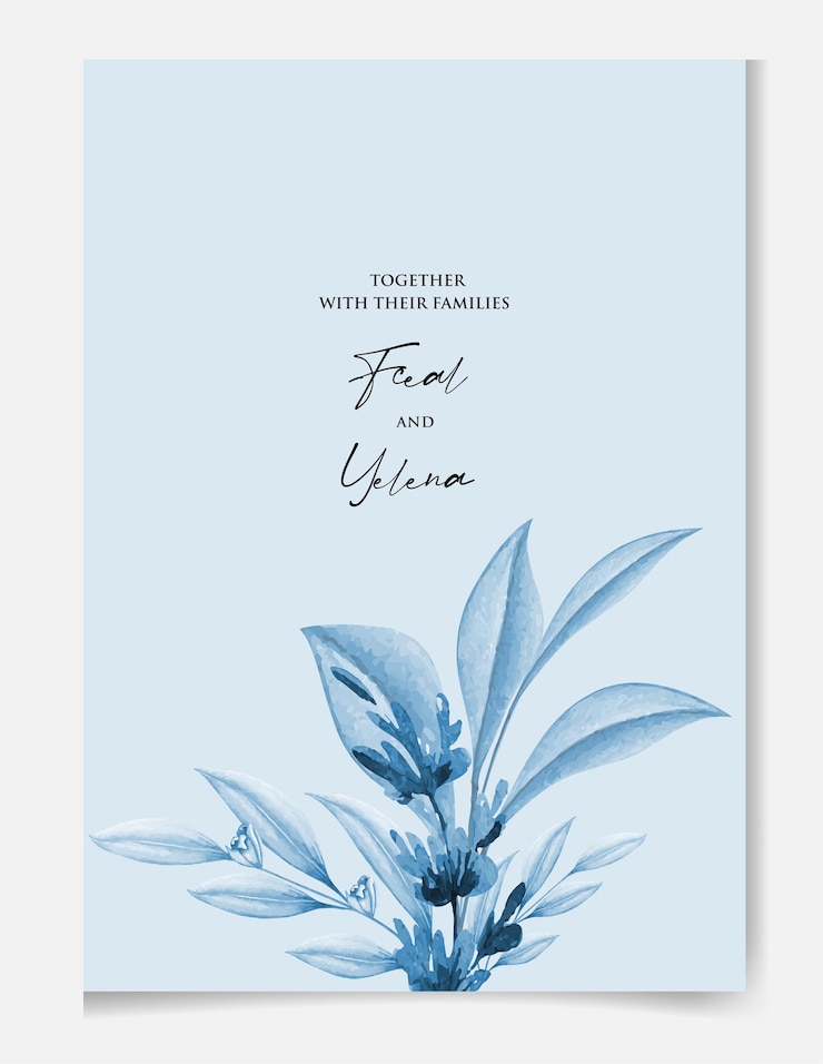 Vettore acquerello disegnato a mano modello di invito floreale elegante con belle rose e foglie