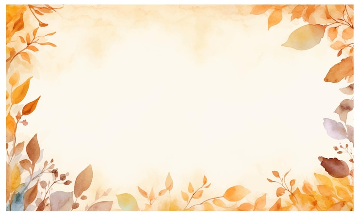 Vettore acquerello foglie d'autunno sfondo