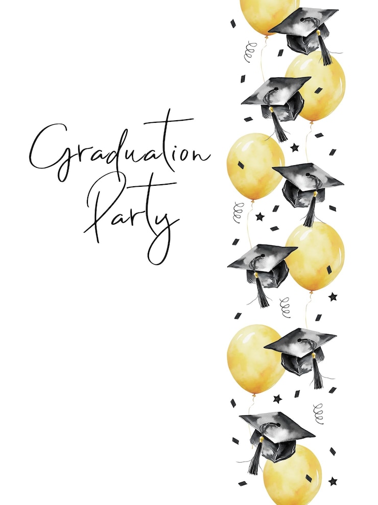 Vettore acquerello per la festa di laurea decorazione carta