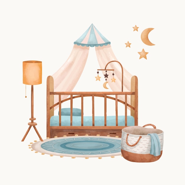 Acquerello per la stanza del bambino
