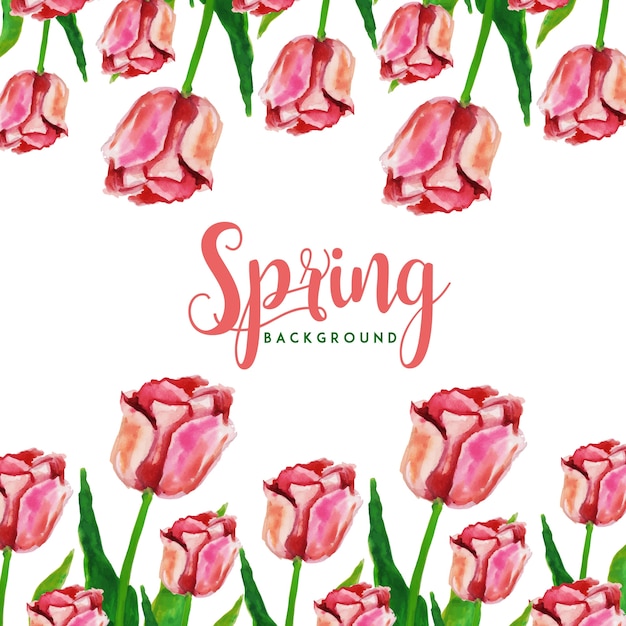 Acquerello sfondo di primavera