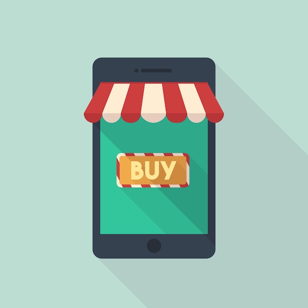 acquisti mobili online sul vettore smartphone