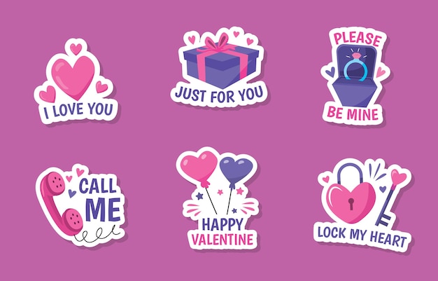 Adesivi chat di auguri di San Valentino