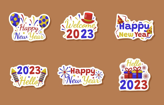 adesivo di auguri per il Capodanno