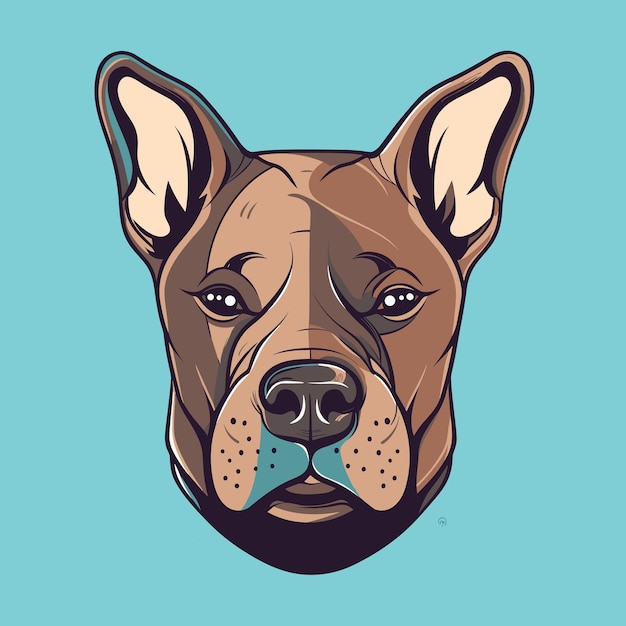 Adesivo vettoriale con logo simpatico cane