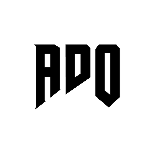 ADO letter logo design per società tecnologica ADO logo design combinazione di colori bianco e nero ADO logo ADO vettore ADO design ADO icona ADO alfabeto ADO tipografia logo design