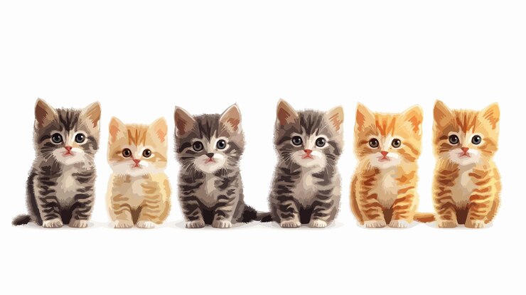 Vettore adorabili gattini
