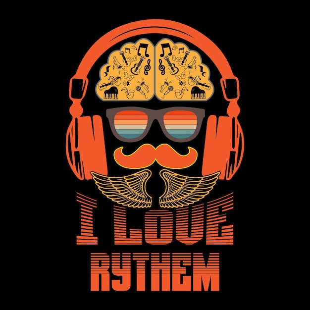 Adoro il design delle t-shirt Rythem Music