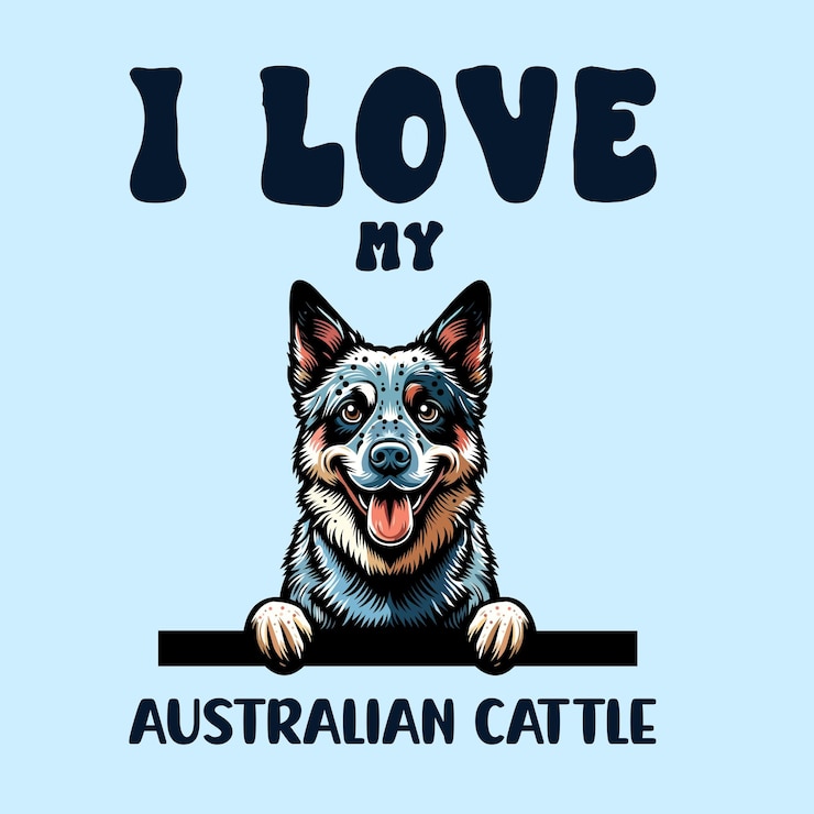 Vettore adoro la mia maglietta australian cattle design vector