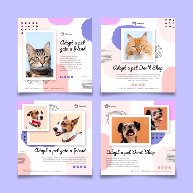 Adotta post su Instagram per animali domestici