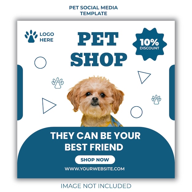Adotta un modello di post sui social media per animali domestici