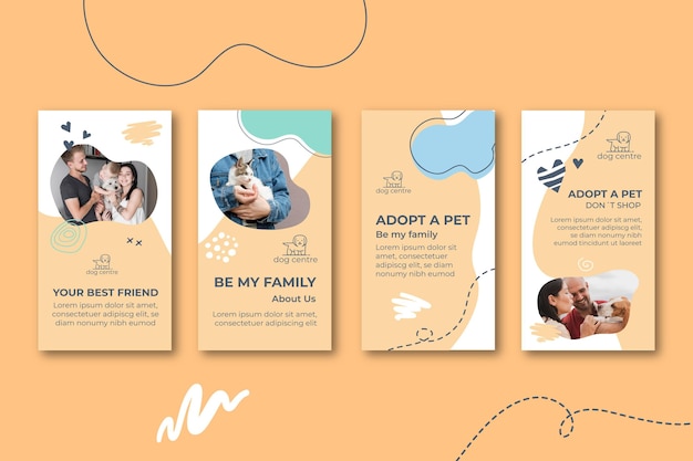 Adotta una raccolta di storie per instagram per animali domestici