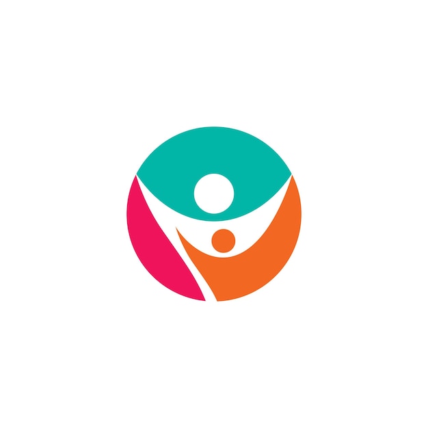 Adozione e cura della comunità Logo modello vettoriale