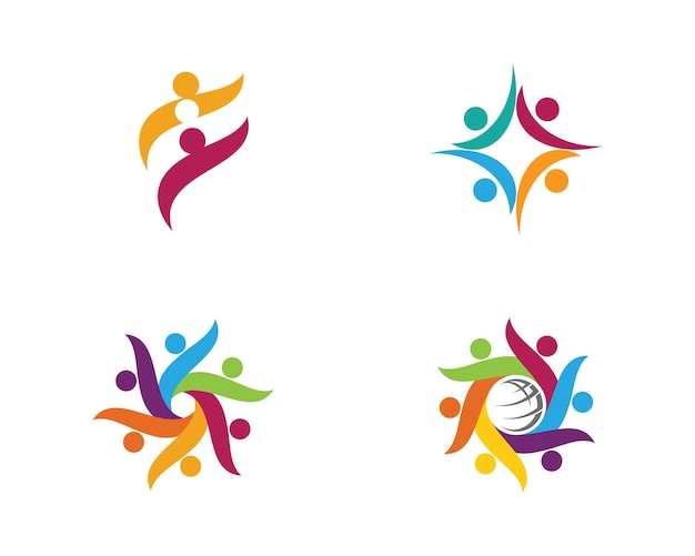 Adozione e cura della comunità Logo template vector icon