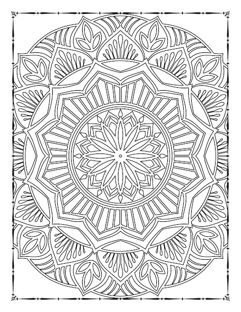 Adulto Mandala da colorare pagina KDP interni. Mandala da colorare. Pagina da colorare per adulti.