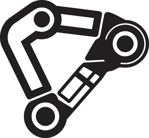 Advanced Vector Artwork di un braccio robotico con enfasi su caratteristiche ad alta tecnologia e ingegnere di precisione
