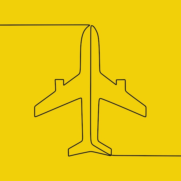 Aereo in una linea d'arte