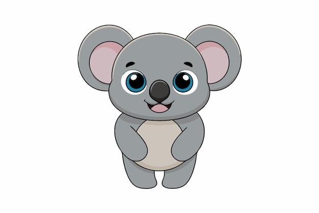 Affascinante Koala Vector Illustration Cartoon Clipart e Line Art Design per grafica stampabile