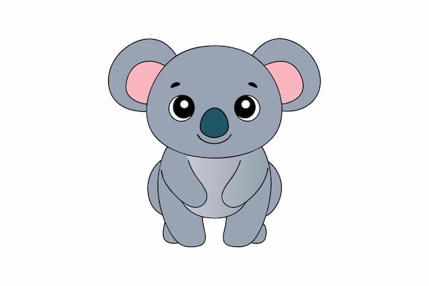 Affascinante Koala Vector Illustration Cartoon Clipart e Line Art Design per grafica stampabile