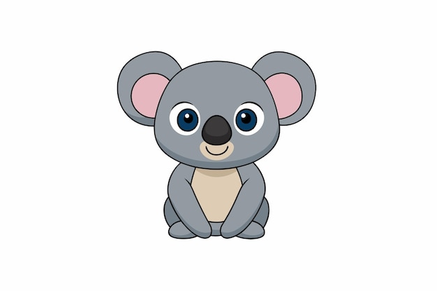 Affascinante Koala Vector Illustration Cartoon Clipart e Line Art Design per grafica stampabile