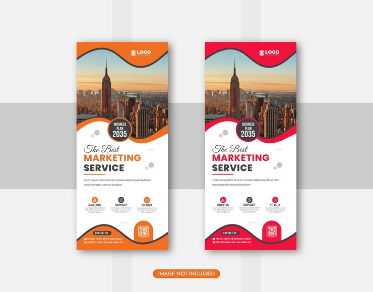 Vettore agenzia di marketing business roll up banner design corporate x standee singage pull up banner di flyer