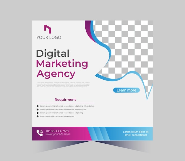 agenzia di marketing creativo piazza aziendale social media post banner