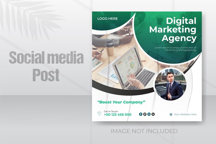 Vettore agenzia di marketing digitale e attività aziendale instragram modello di post sui social media banner