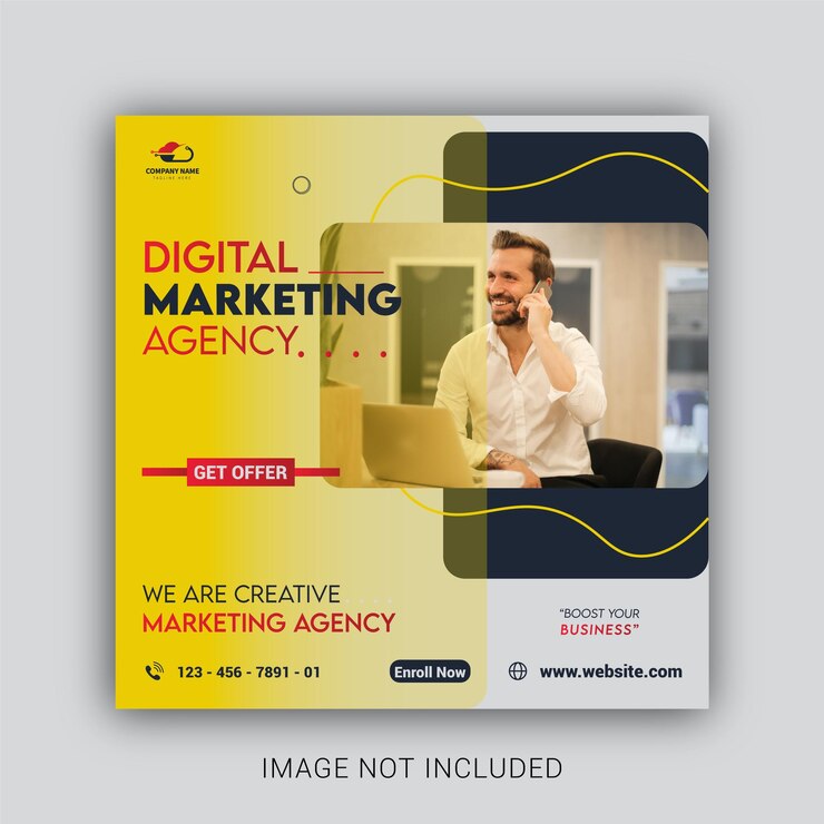 Agenzia di marketing digitale facebook instagram scudiero social media post Instagram template vettoriale eps