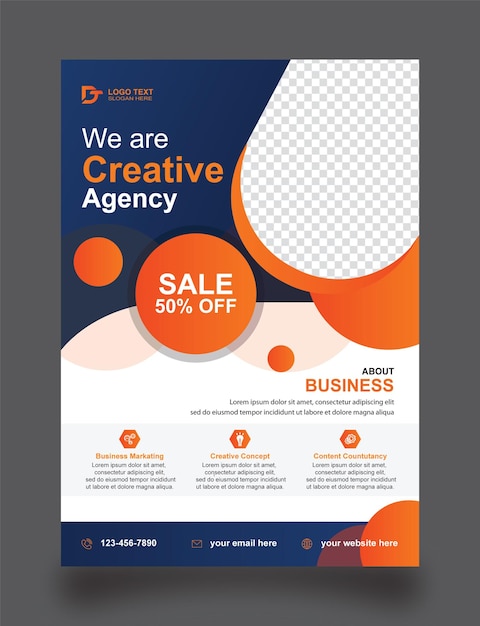 Agenzia di marketing digitale Flyer Business Marketing Flyer aziendale Business Flyer Template Design