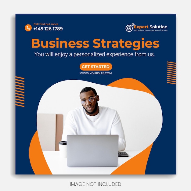 agenzia di marketing digitale social media post business Instagram post template web promo banner design