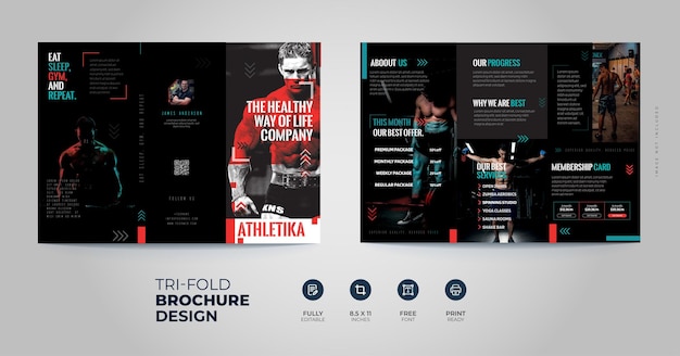 Agenzia multiuso per la progettazione di brochure aziendali TriFold