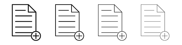 Aggiungi l'icona del documento Segno illustrativo piatto