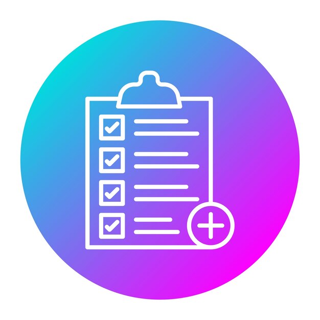 Aggiungi l'icona del vettore della lista Può essere utilizzato per il set di icone dei documenti e dei file