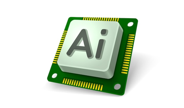 Ai innovazione tecnologica ai tecnologia artistica illustrazione vettoriale