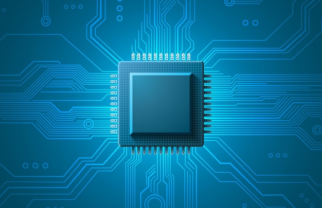 Ai tecnologia dell'innovazione dei chip ai tecnologia dell'arte illustrazione vettoriale