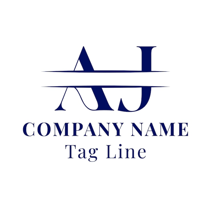 Vettore aj company logo aj monogram logo business logo