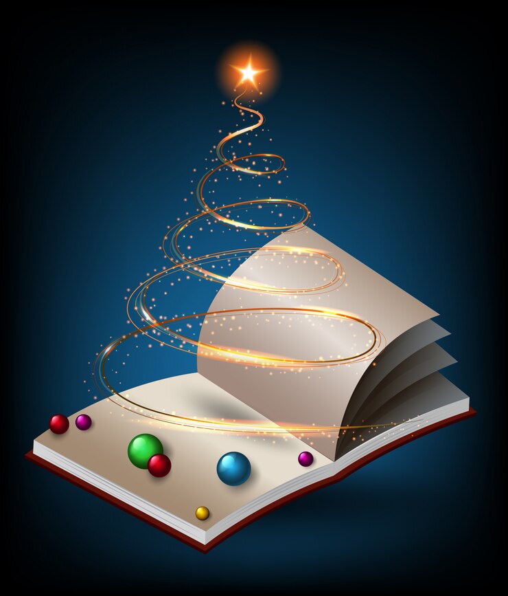 Vettore albero di natale con le palle