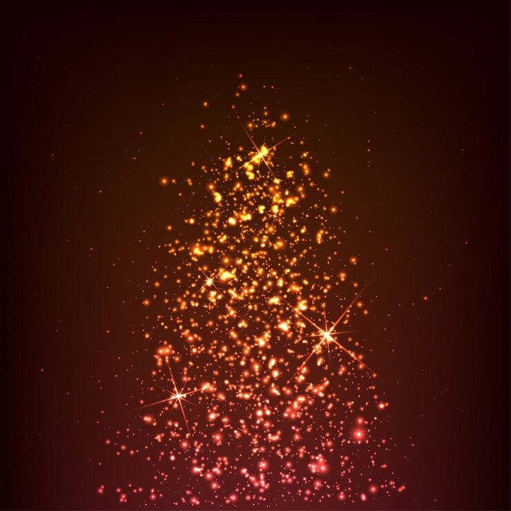 Vettore albero di natale glitterato