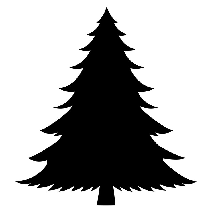 Vettore albero di natale senza decorazioni